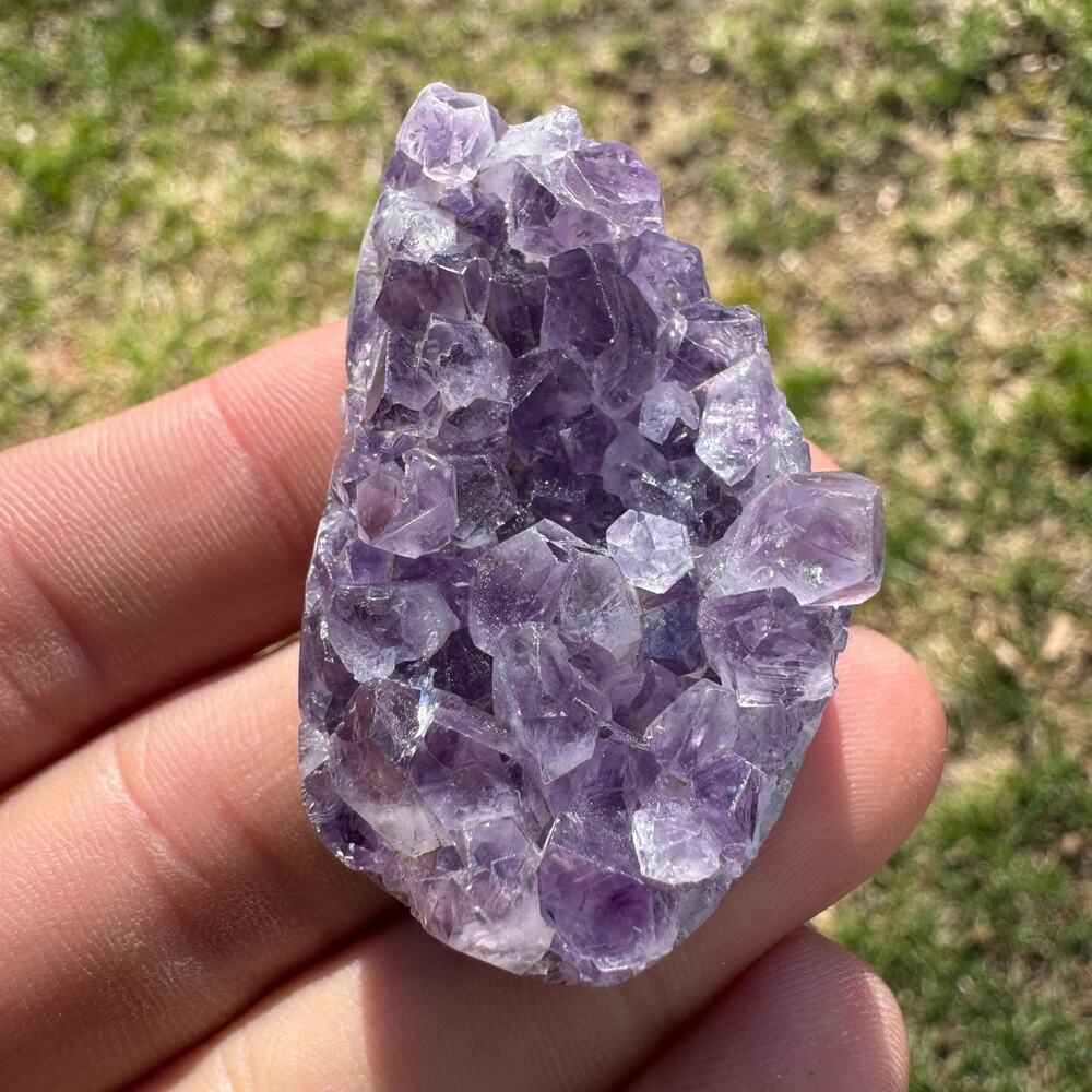 144 carat Amethyst Custom Cut Cabochon Druzy Hand Cut